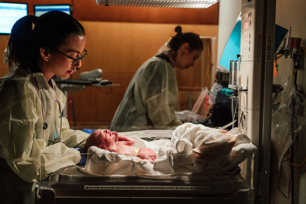 premature infant interventions at the hospital after labor