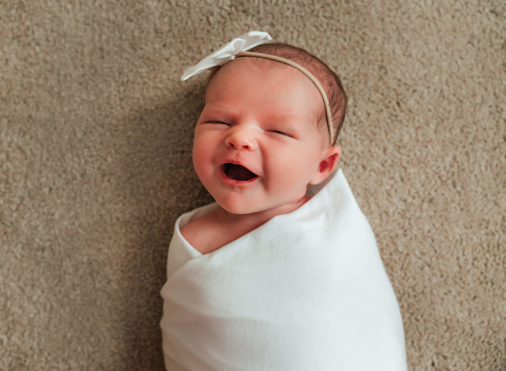 lifestyle in home newborn session in Las Vegas