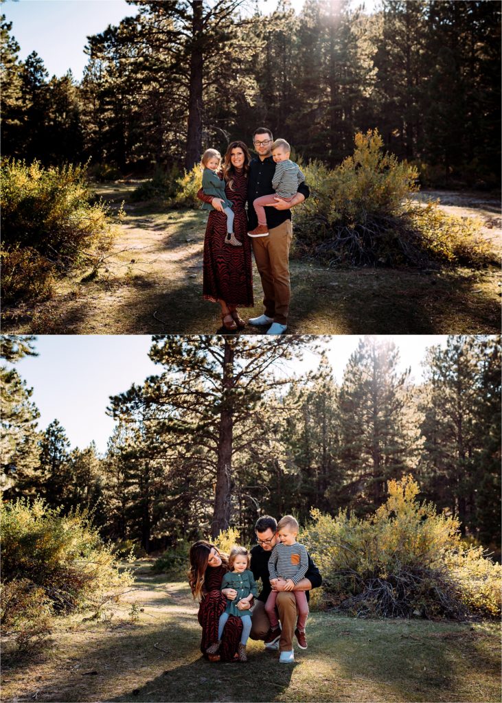 Fall family session in Las Vegas using the mountains 