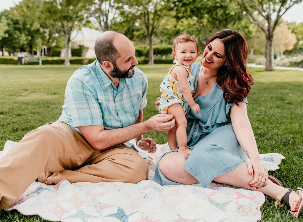 6 month session outdoors at local park with whole family