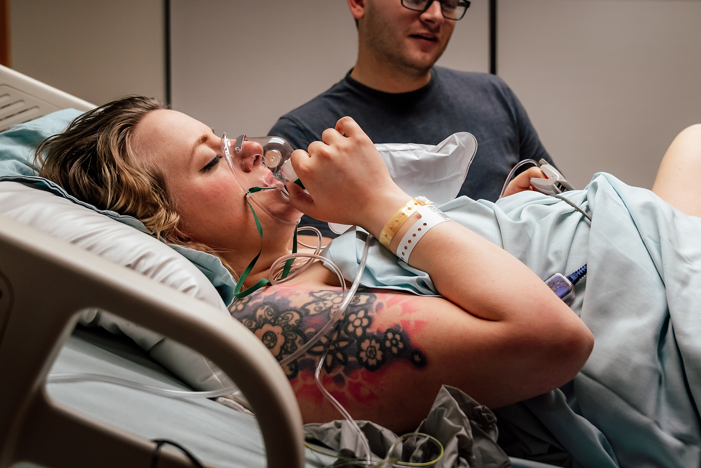 use of oxygen while in labor in the hospital setting. 