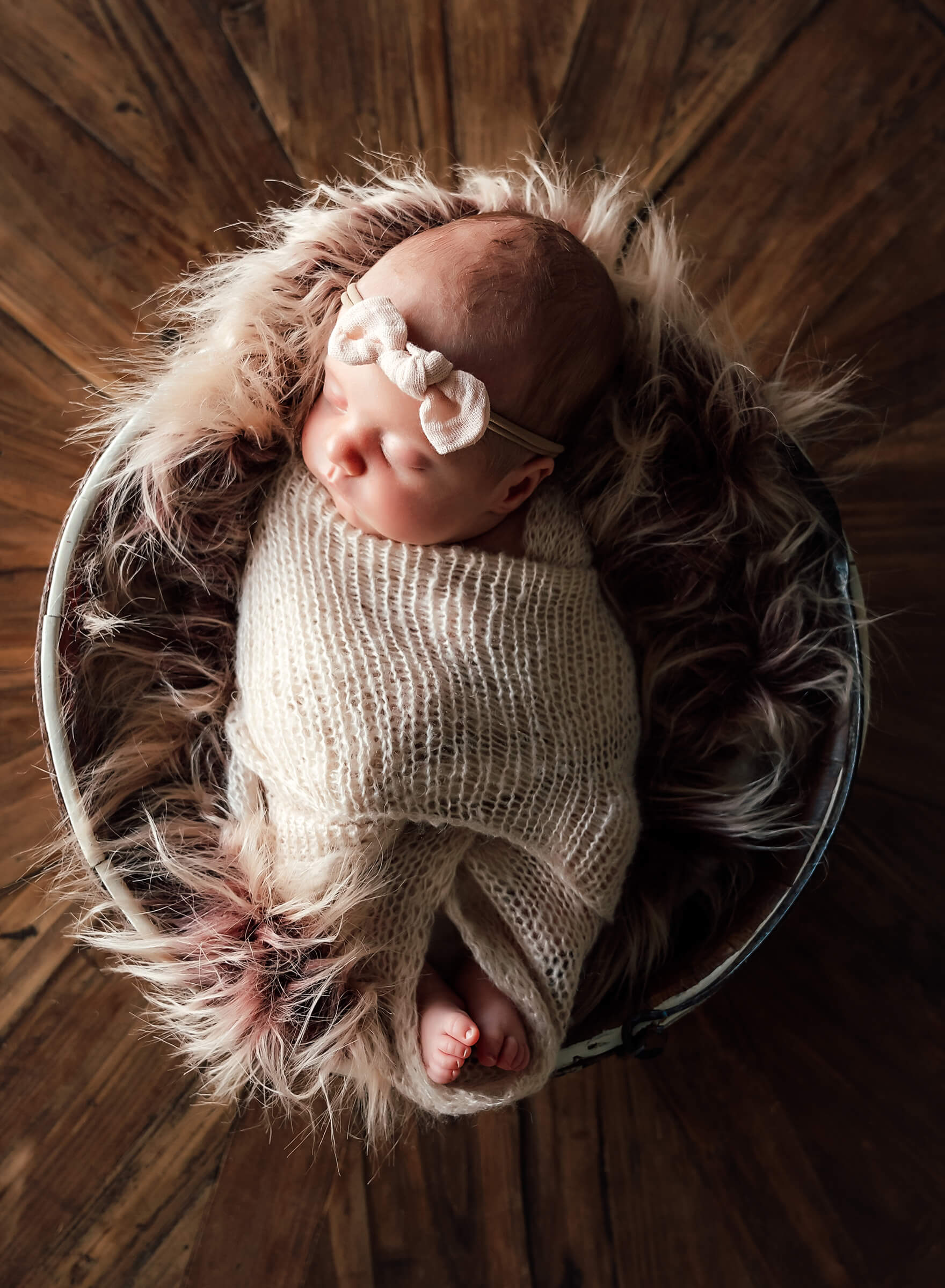 using props during in home newborn session in Las Vegas