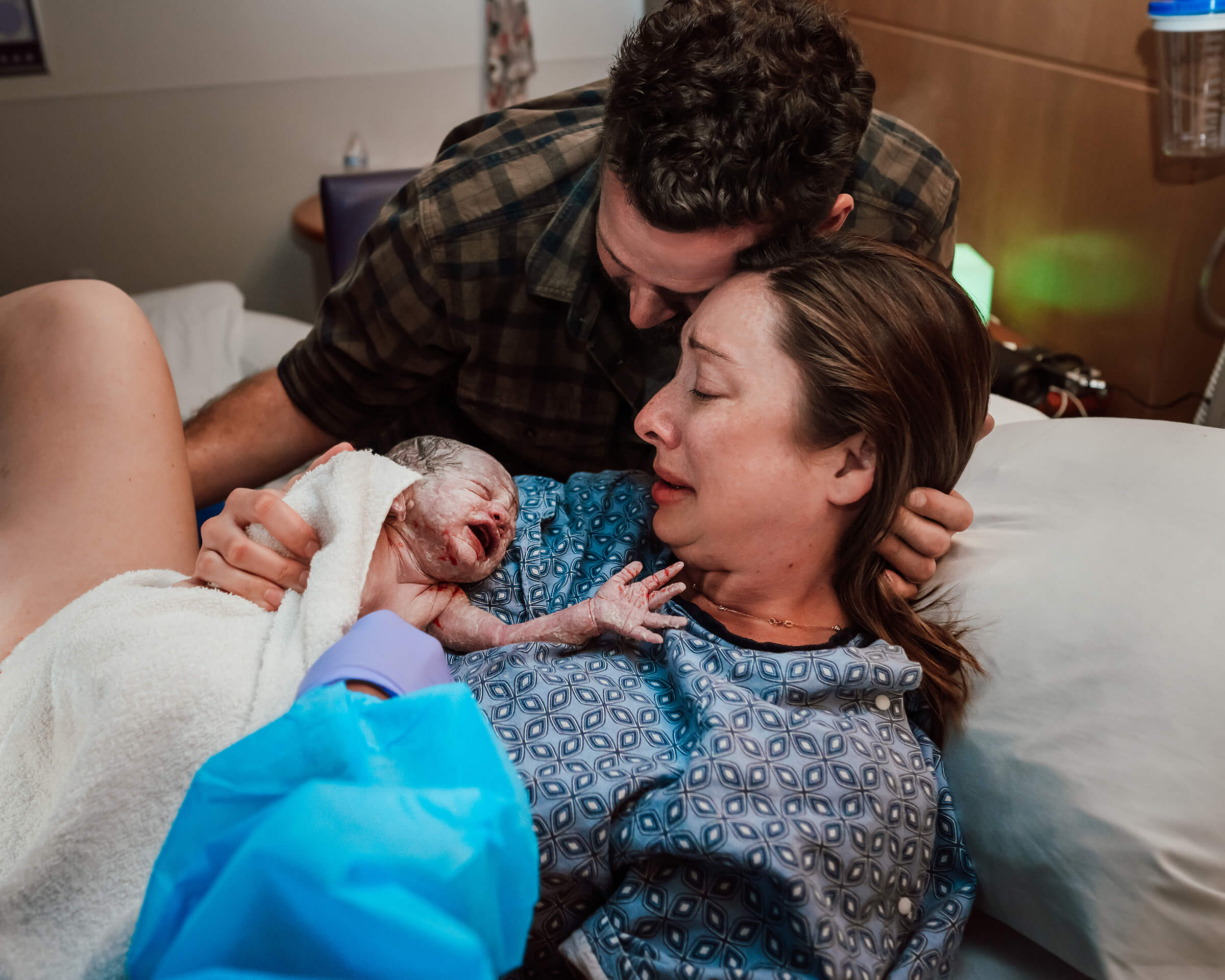 first moments with your baby after a hospital birth