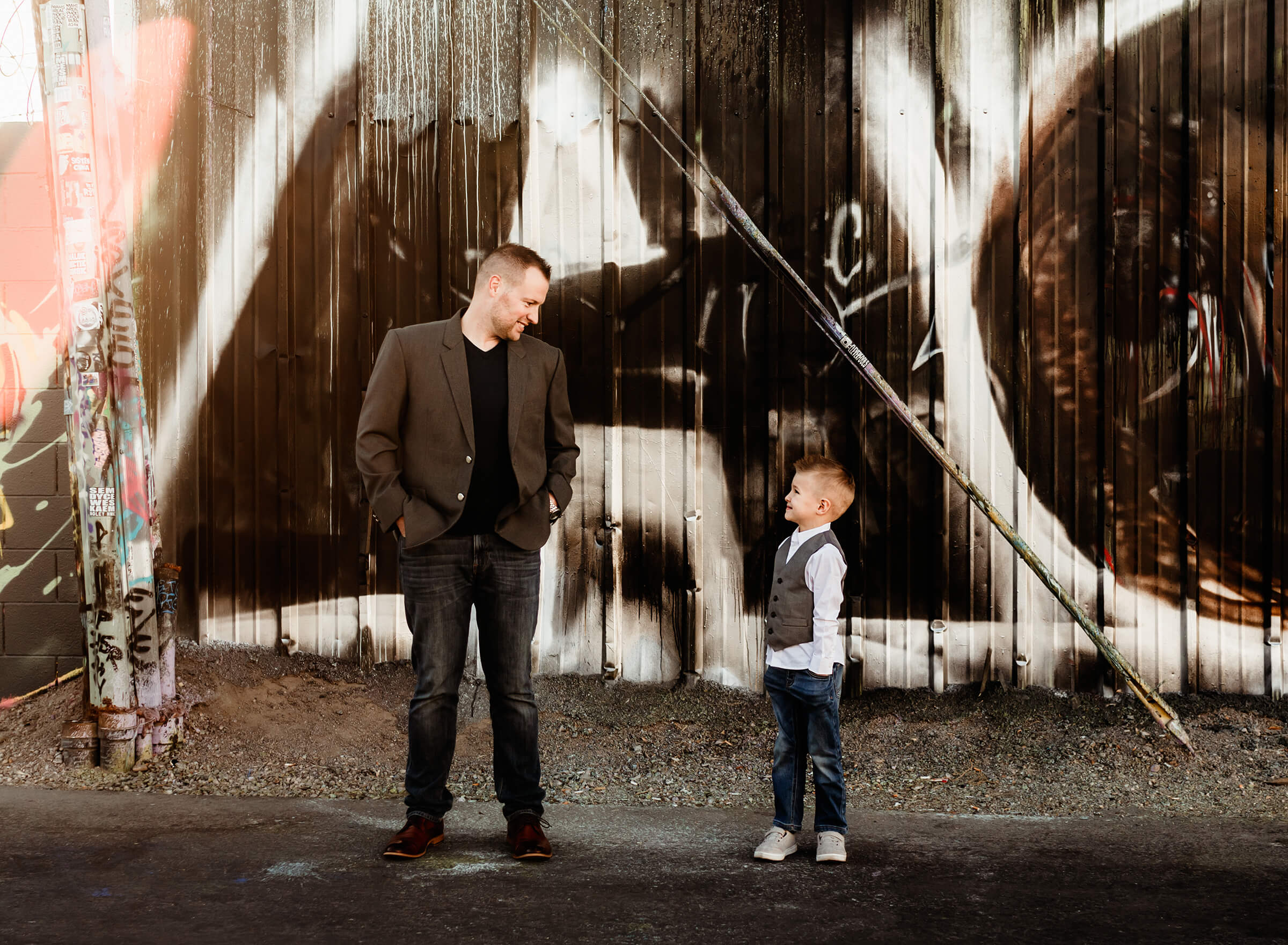 dad and son during Las Vegas family session 