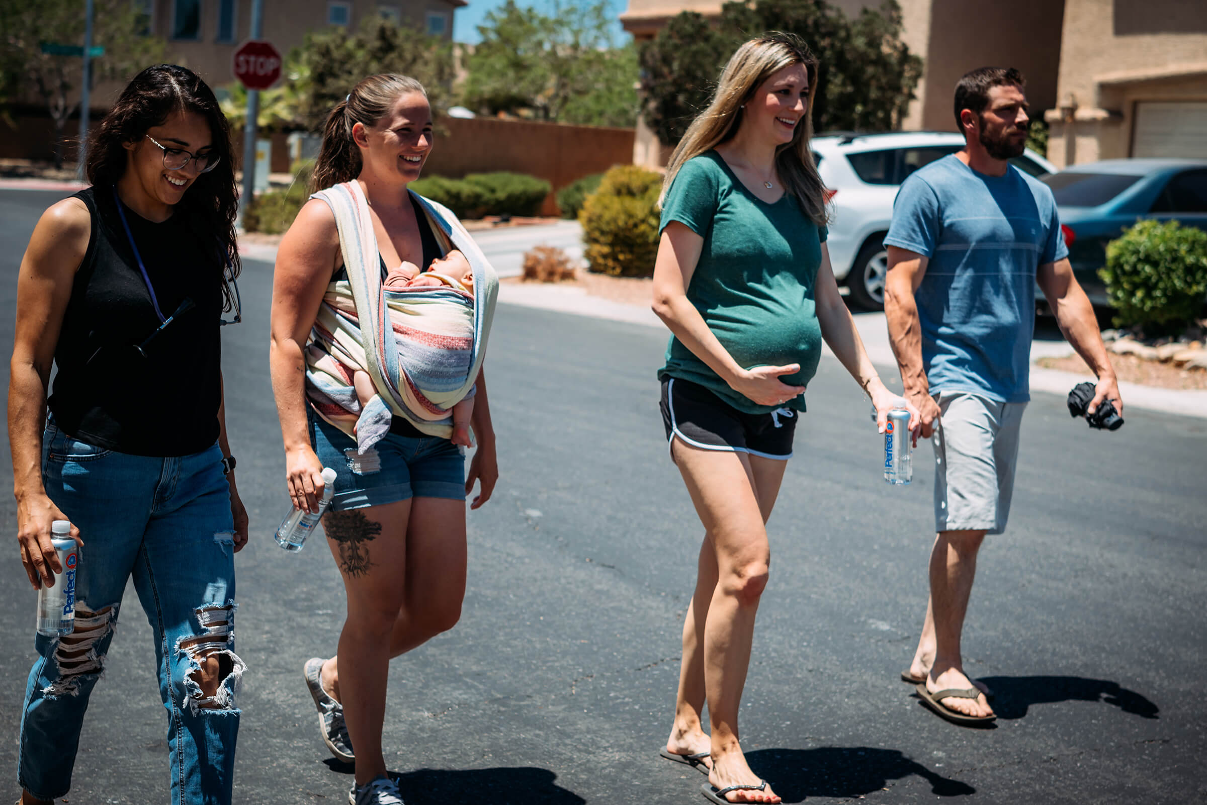 walking during the early stages of labor