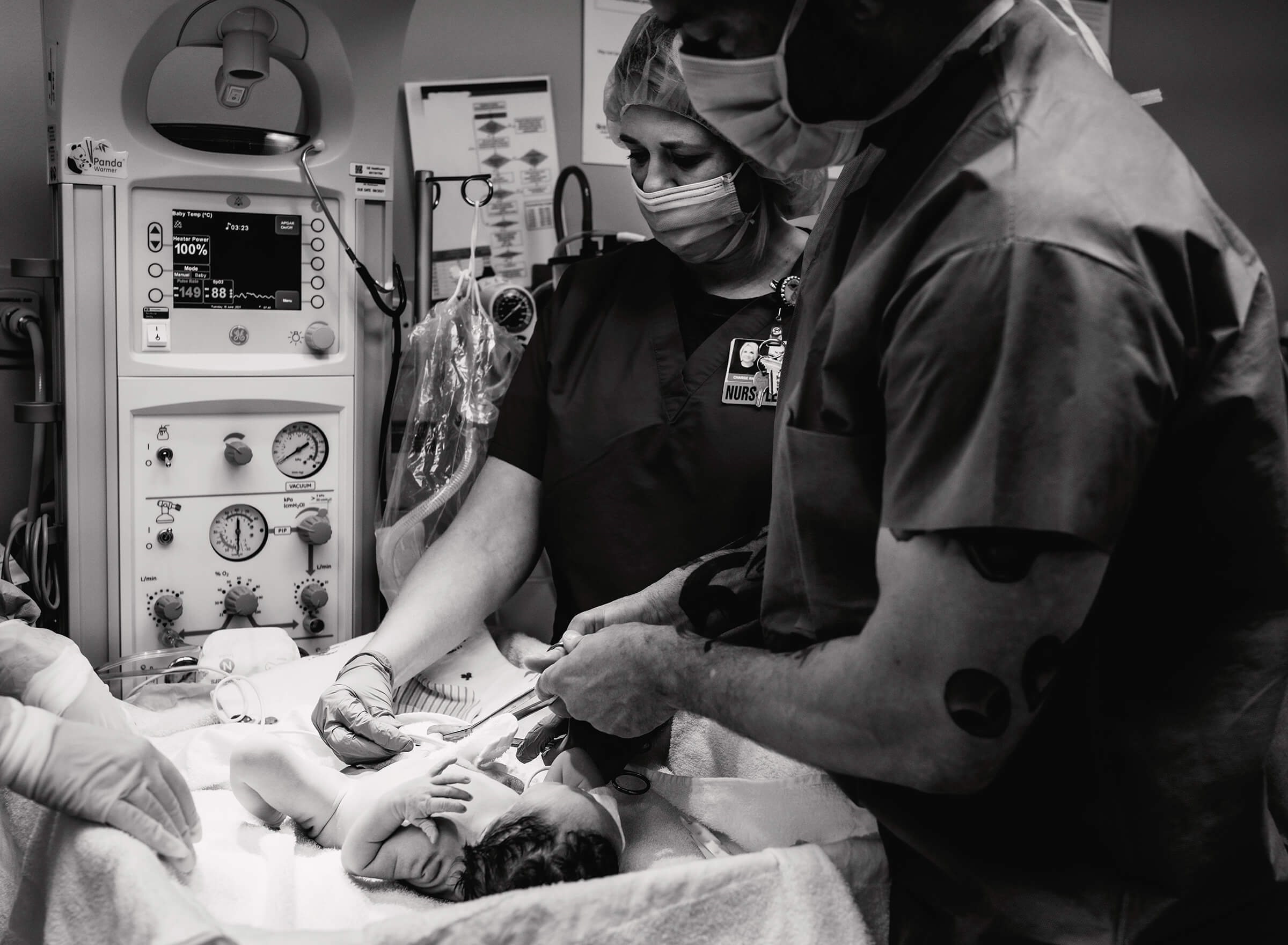 newborn exam after a c-section