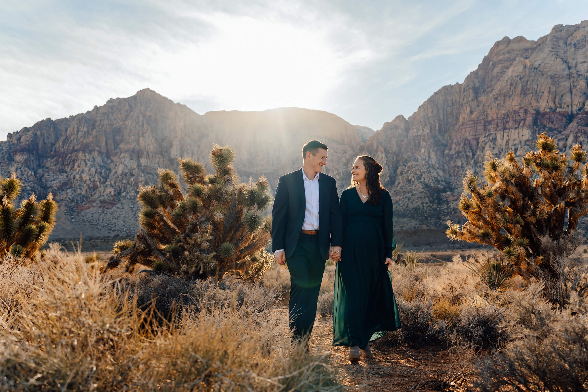 couples maternity session in Las Vegas for climbers