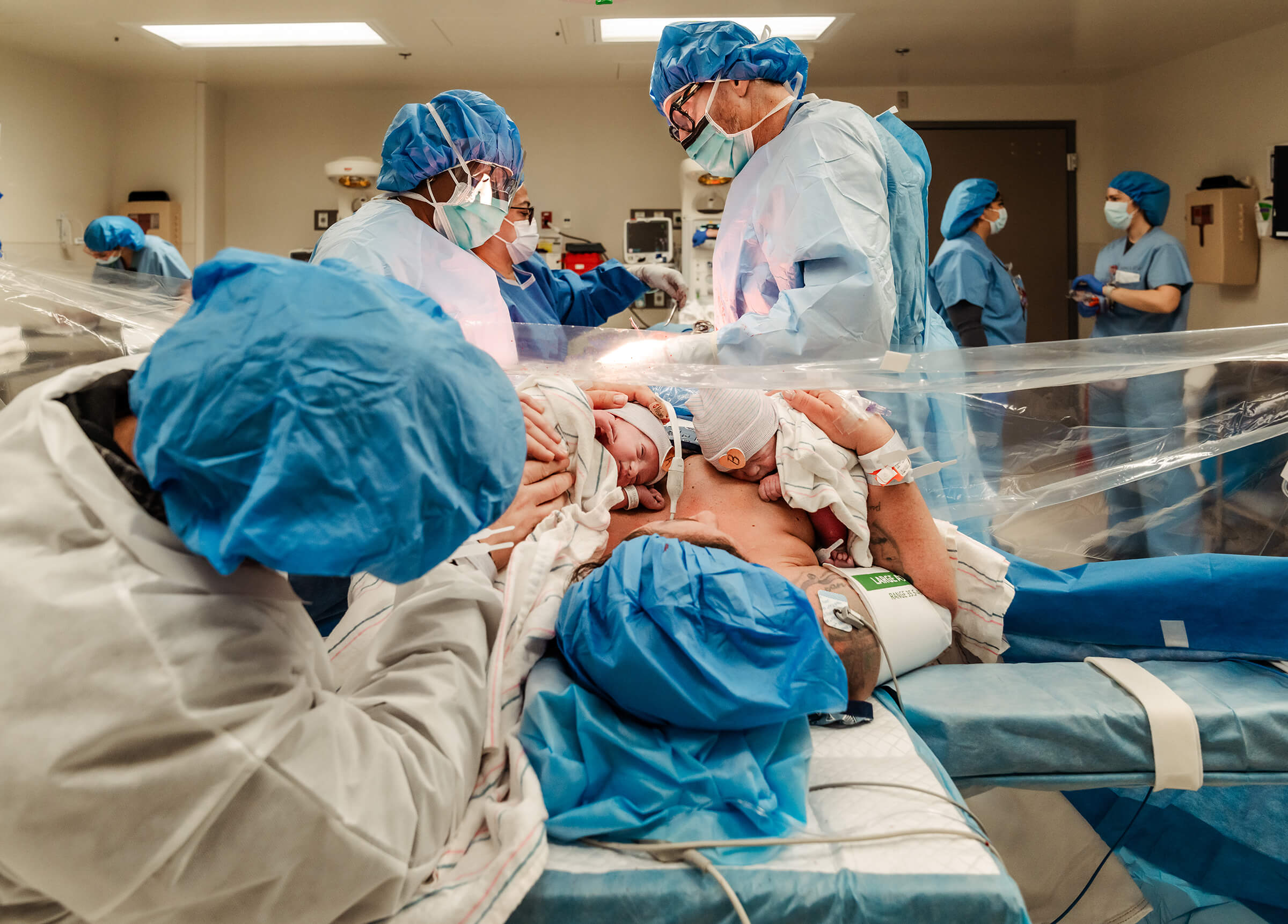 gentle c-section with twins at Summerlin Hospital in Las Vegas